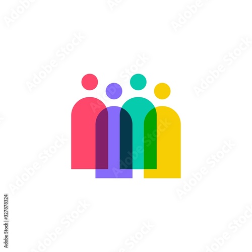 people family together human unity logo vector icon
