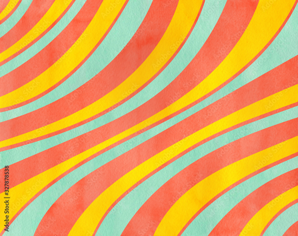 Obraz premium Watercolor striped background.
