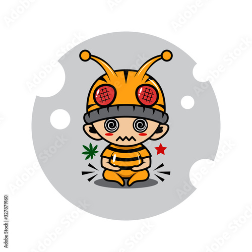 Bee mascot character activity