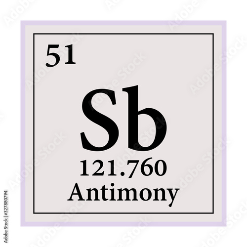 Antimony Periodic Table of the Elements Vector illustration eps 10.