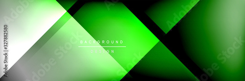 Abstract background - squares and lines composition created with lights and shadows. Technology or business digital template