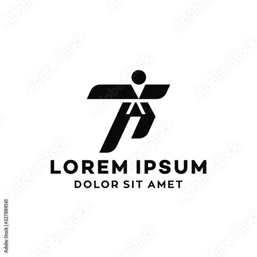 karate taekwondo kick boxing muscle art logo icon vector