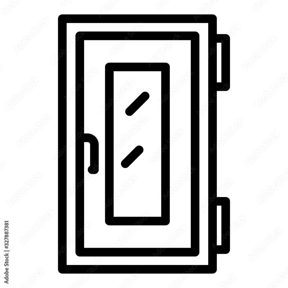 Room door icon. Outline room door vector icon for web design isolated on white background Room door icon. Outline room door vector icon for web design isolated on white background