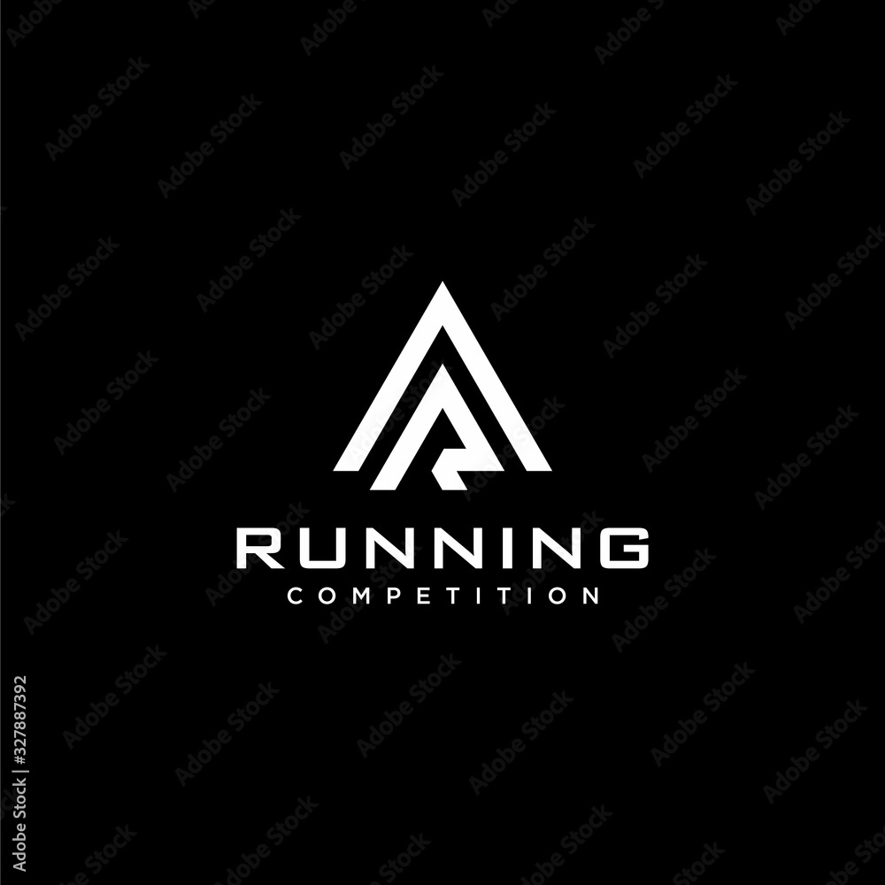 Bold and strong logo design of letter R with triangle shape and clean background - EPS10 - Vector. Bold and strong logo design of letter R with triangle shape and clean background - EPS10 - Vector.
