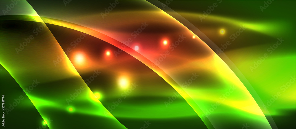 Abstract background. Shiny design neon waves with light effects, techno trendy design. Vector Illustration For Wallpaper, Banner, Background, Card, Book Illustration, landing page Abstract background. Shiny design neon waves with light effects, techno trendy design. Vector Illustration For Wallpaper, Banner, Background, Card, Book Illustration, landing page