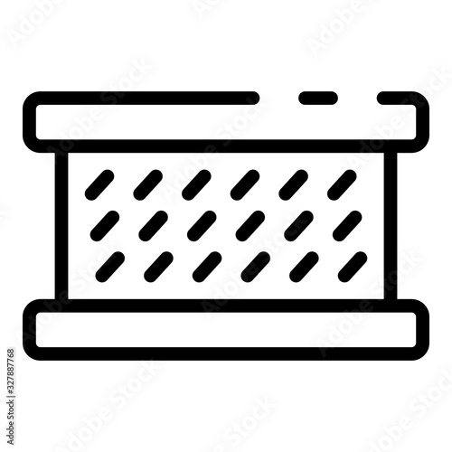 Wall stone brick icon. Outline wall stone brick vector icon for web design isolated on white background