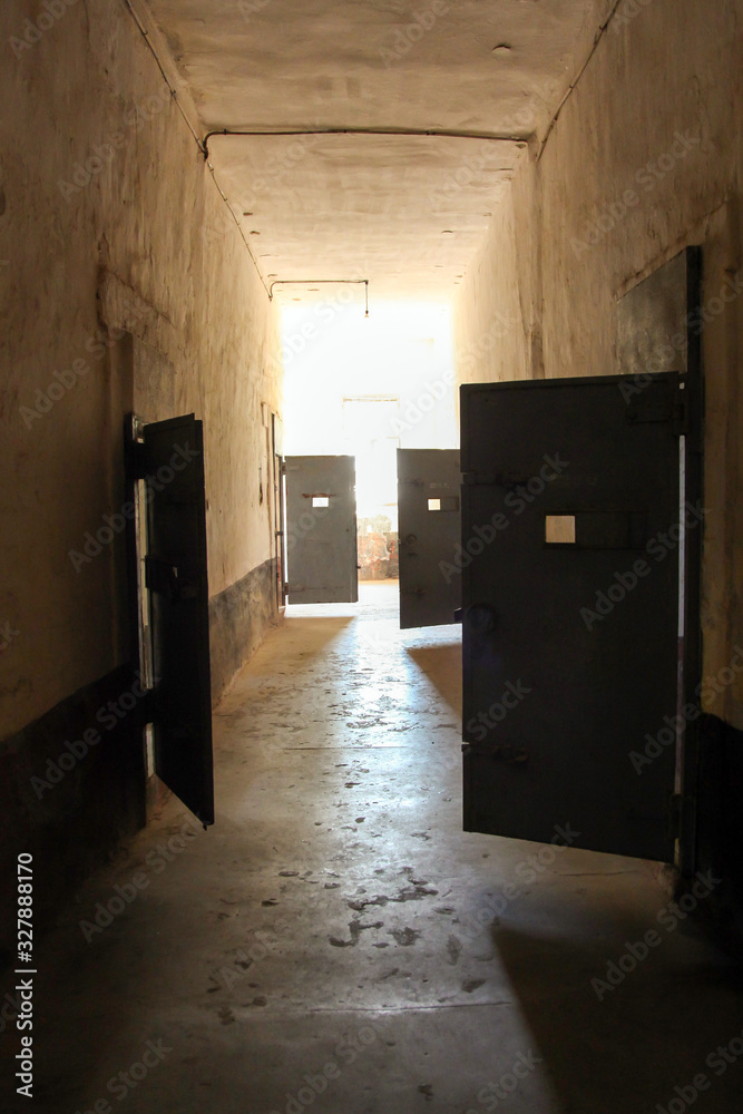 Old and abandoned middle east prison. Opened cells and a corridor. Old and abandoned middle east prison. Opened cells and a corridor.