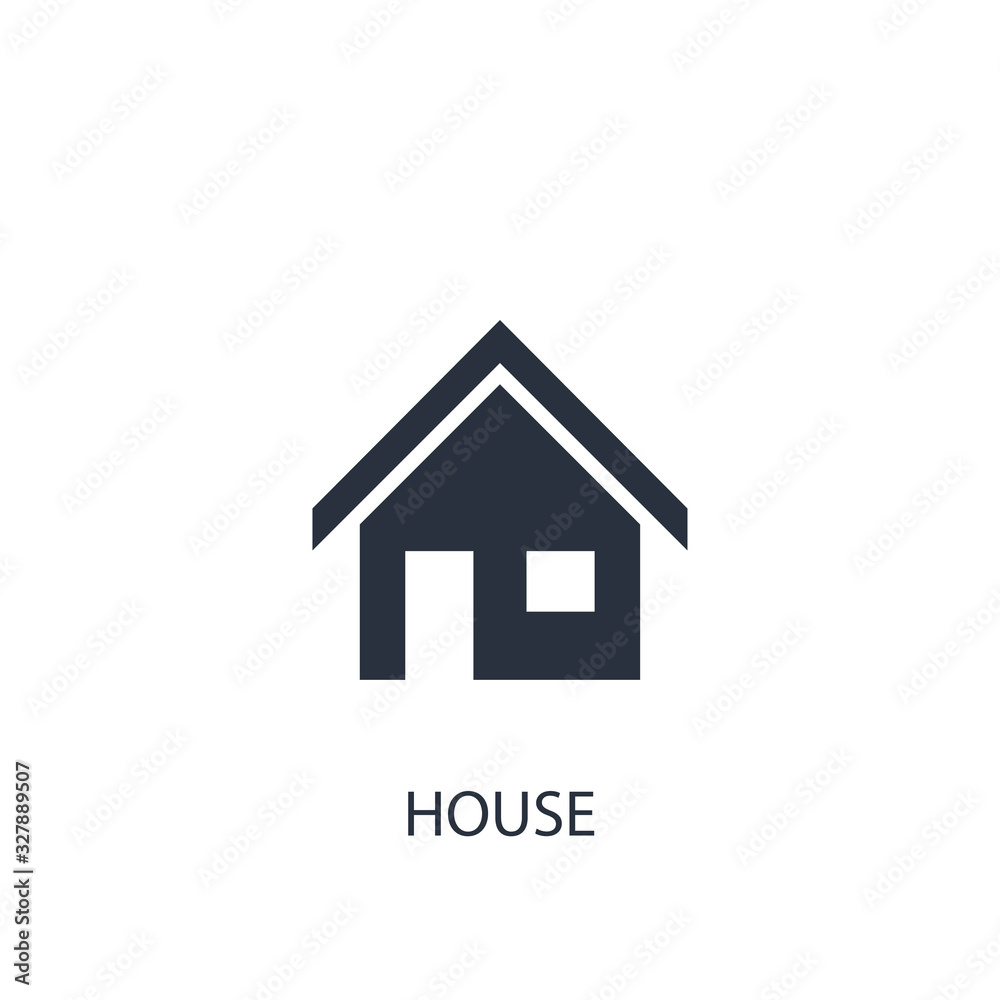 House icon. Simple family element illustration.