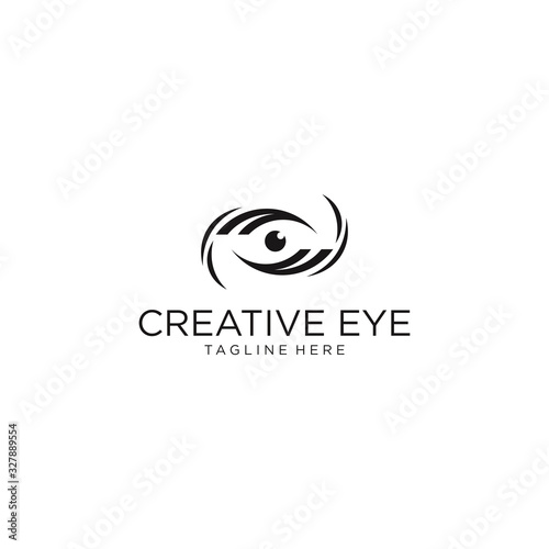 Eye Logo design vector template. Vision Logotype concept idea.creative eye