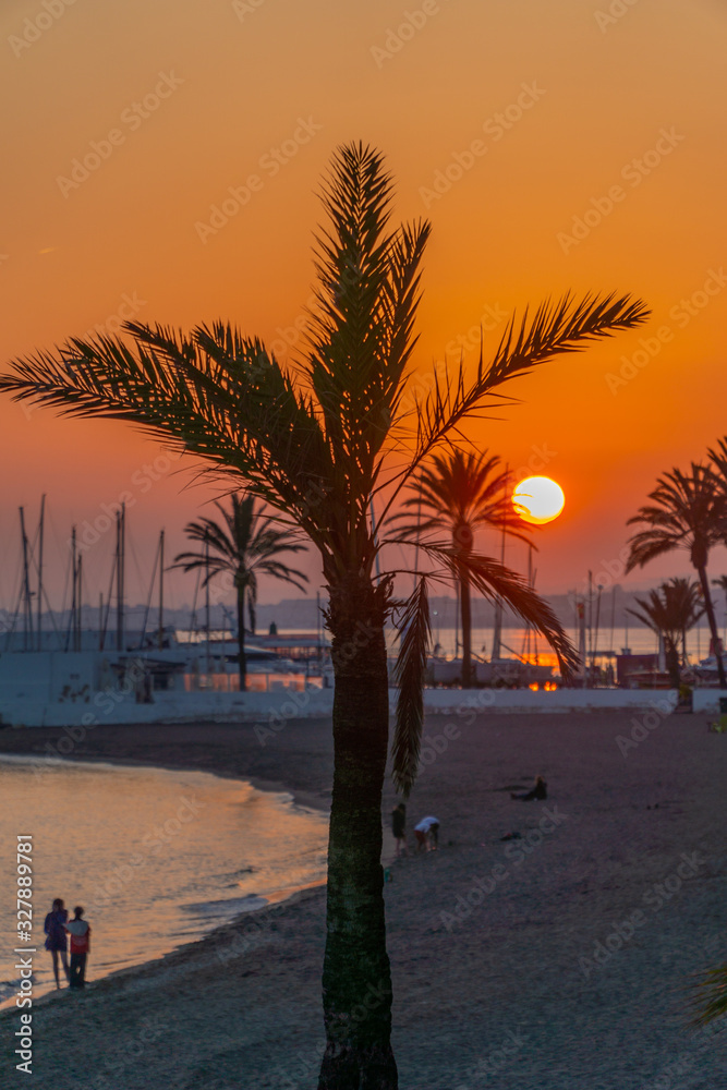 Obraz premium sonnenuntergang costa del sol