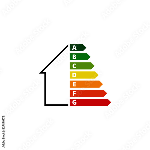Energy-efficient house icon. Energy efficiency of housing logo