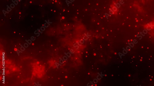 Bokeh particles galaxy blur lights background and texture motion graphics. Red and black color.