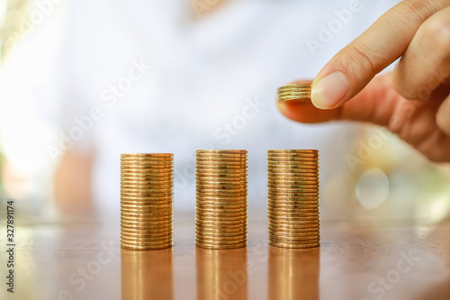 Konstfotografi Business, Money, Finance, Saving and Secure Concept