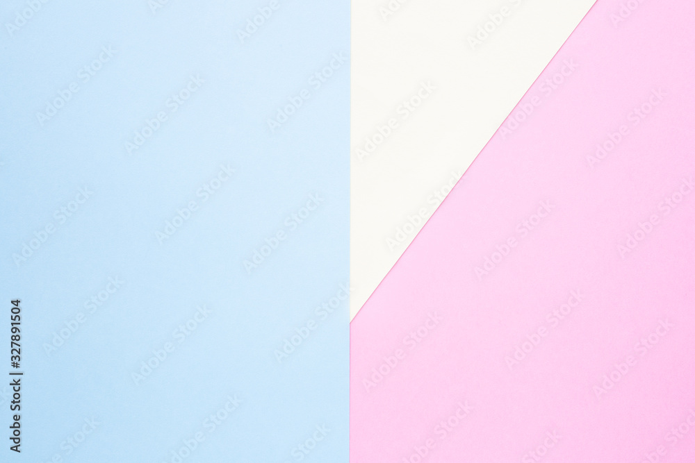Blue, yellow and pink color pastel paper for background 