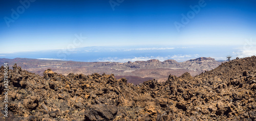 Beautiful landscape panorama of Teide national park, Tenerife, Canary island, Spain