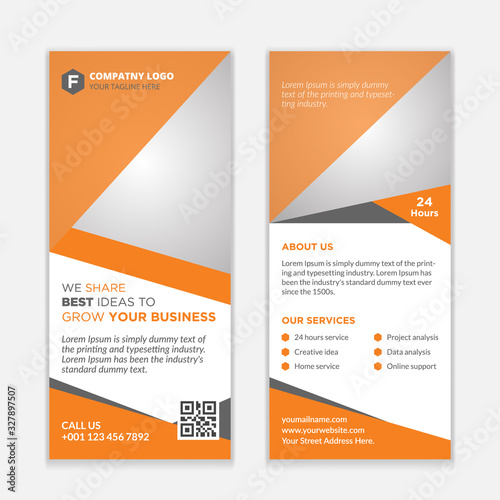 Corporate Rack Card and Dl Flyer Design. 