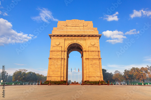 Famous India Gate, landmark of Delhi, India photo