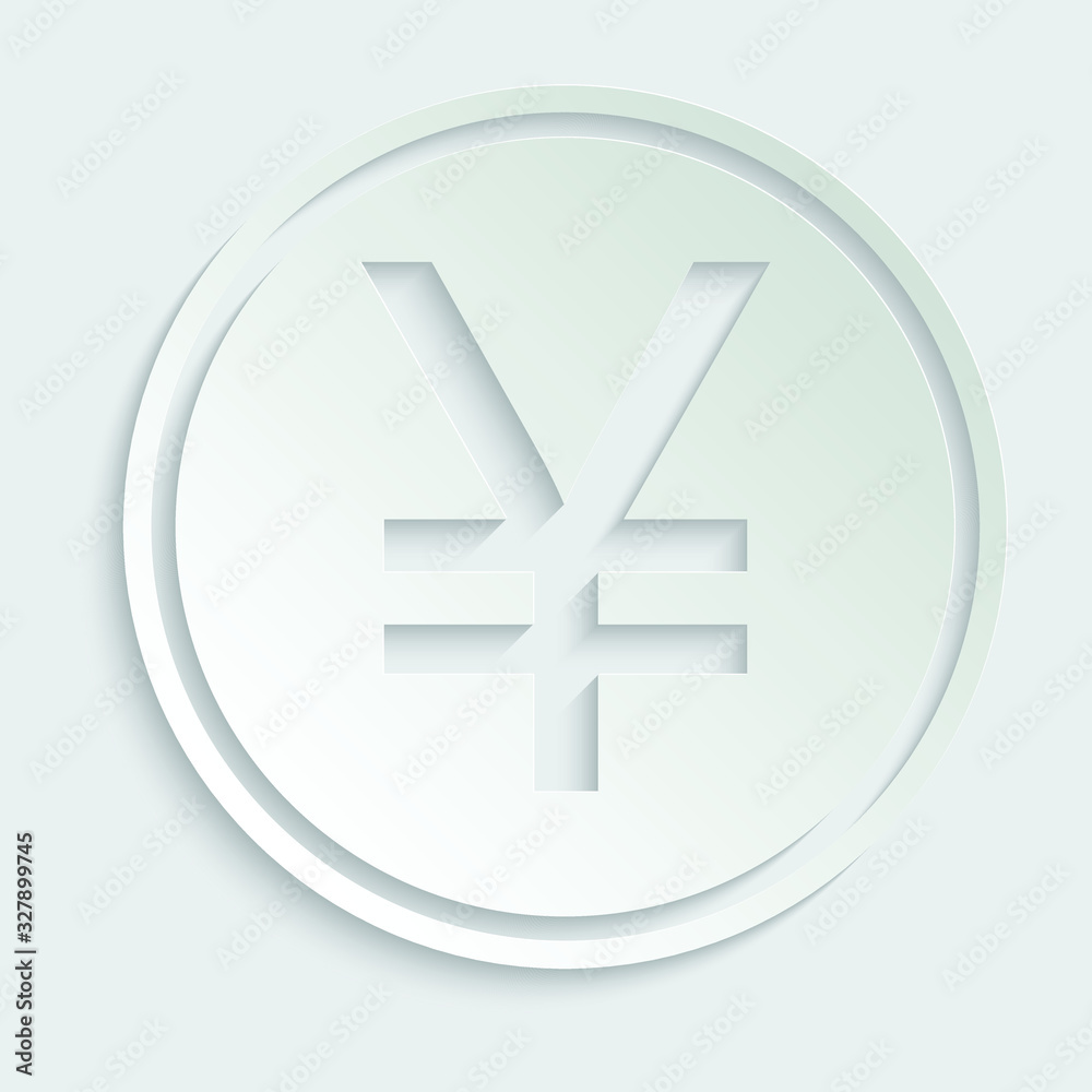 Obraz premium paper Yen icon. Yen sign. vector