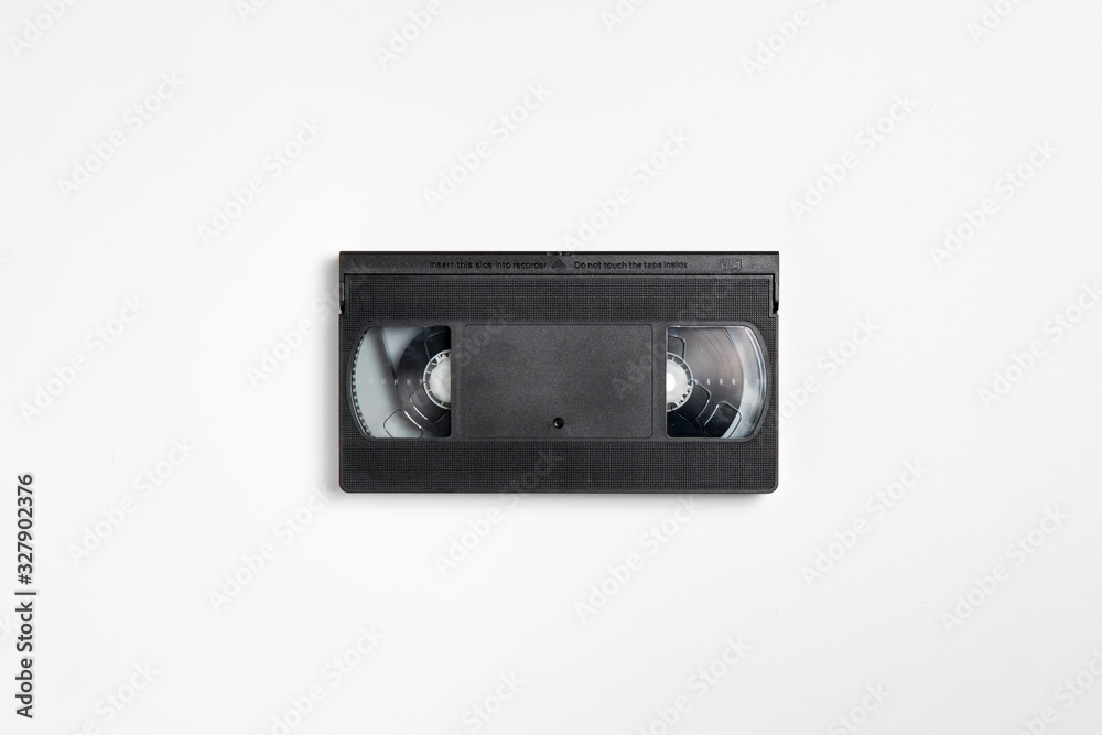 VHS video tape Cassette isolated on white background.High resolution photo.