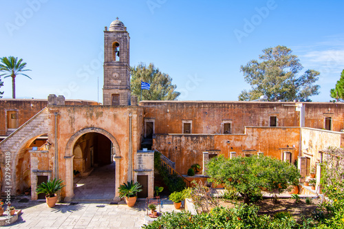 Agia Triada Monastery or the Monastery of Agia Triada Tsangarolon is a Greek Orthodox monastery in the Akrotiri peninsula in the Chania regional unit, Crete, Greece. photo