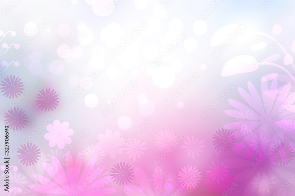 Abstract blurred vivid spring summer light delicate pastel pink blue bokeh background texture with bright soft color cherry blossoms and flowers. Card concept. Beautiful backdrop illustration. Abstract blurred vivid spring summer light delicate pastel pink blue bokeh background texture with bright soft color cherry blossoms and flowers. Card concept. Beautiful backdrop illustration.