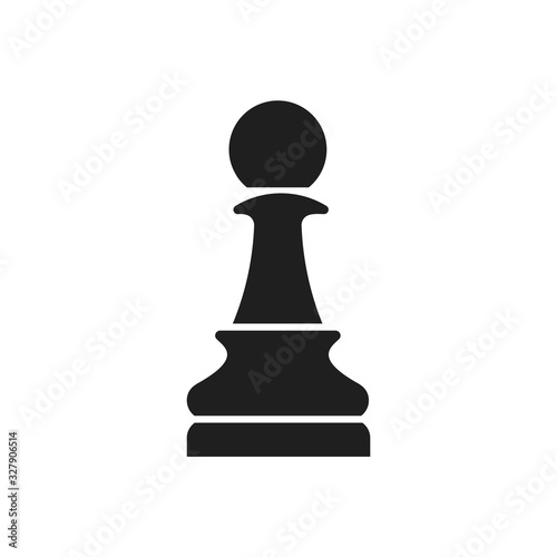 Pawn chess icon. Soldier chess icon. Modern Black color illustration of pawn chess vector icon for web design