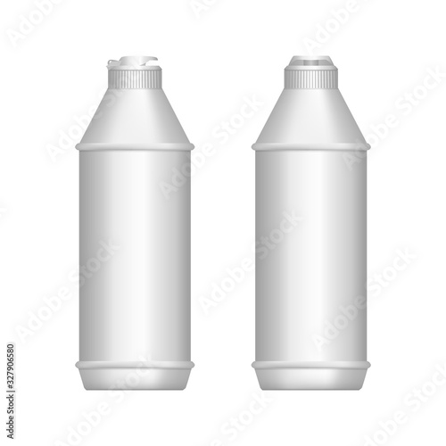 Realistic 3d dish detergent bottle mockup isolated on white background