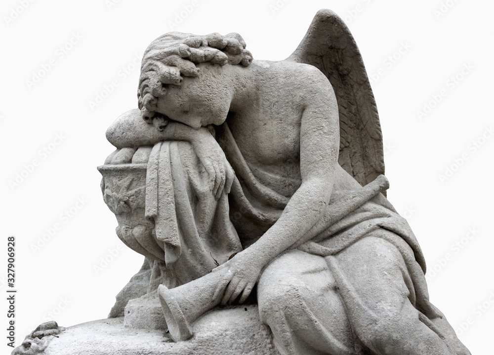 A lonely wounded angel. Death and war A lonely wounded angel. Death and war