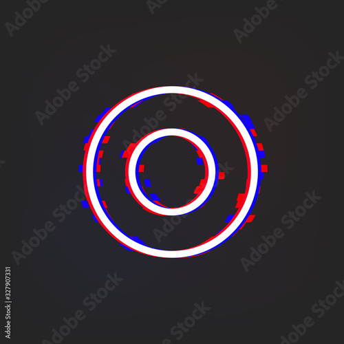 Circular notation glytch icon. Simple thin line, outline vector of web icons for ui and ux, website or mobile application