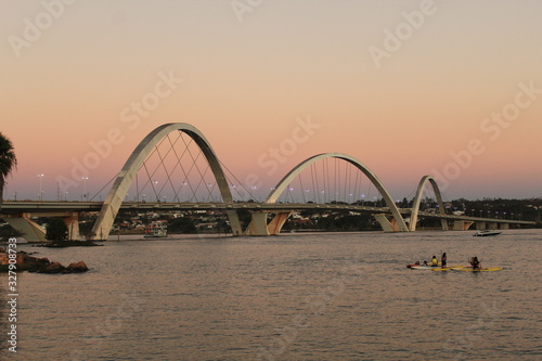 Fototapeta Naklejka Na Ścianę i Meble -  bridge and sunset