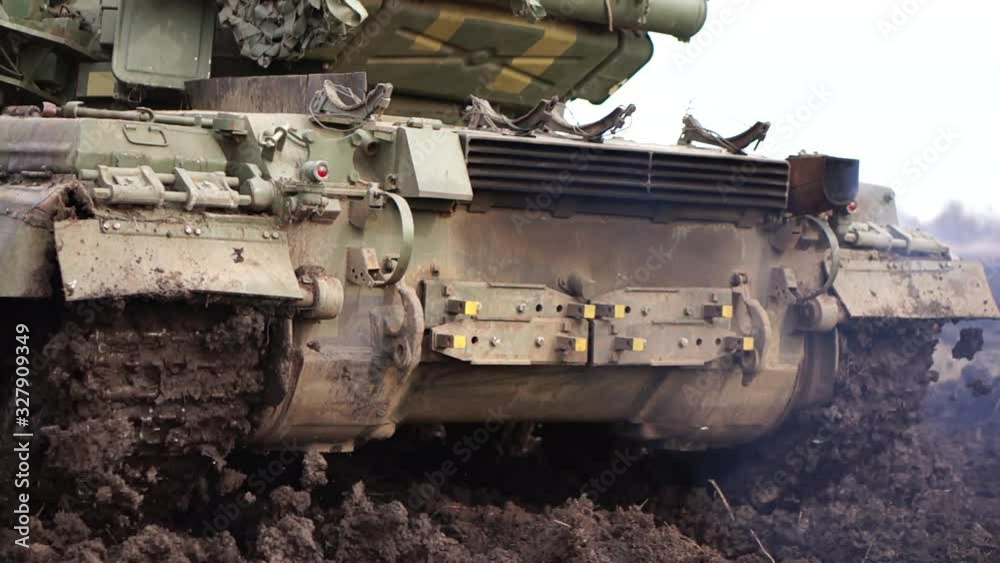 Tank company drills,T-64 tank on the battlefield, Video from drone 4k, 4k video Tank company drills,T-64 tank on the battlefield, Video from drone 4k, 4k video