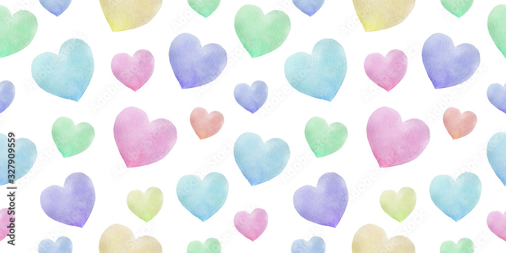 Seamless texture with funny hearts Seamless texture with funny hearts