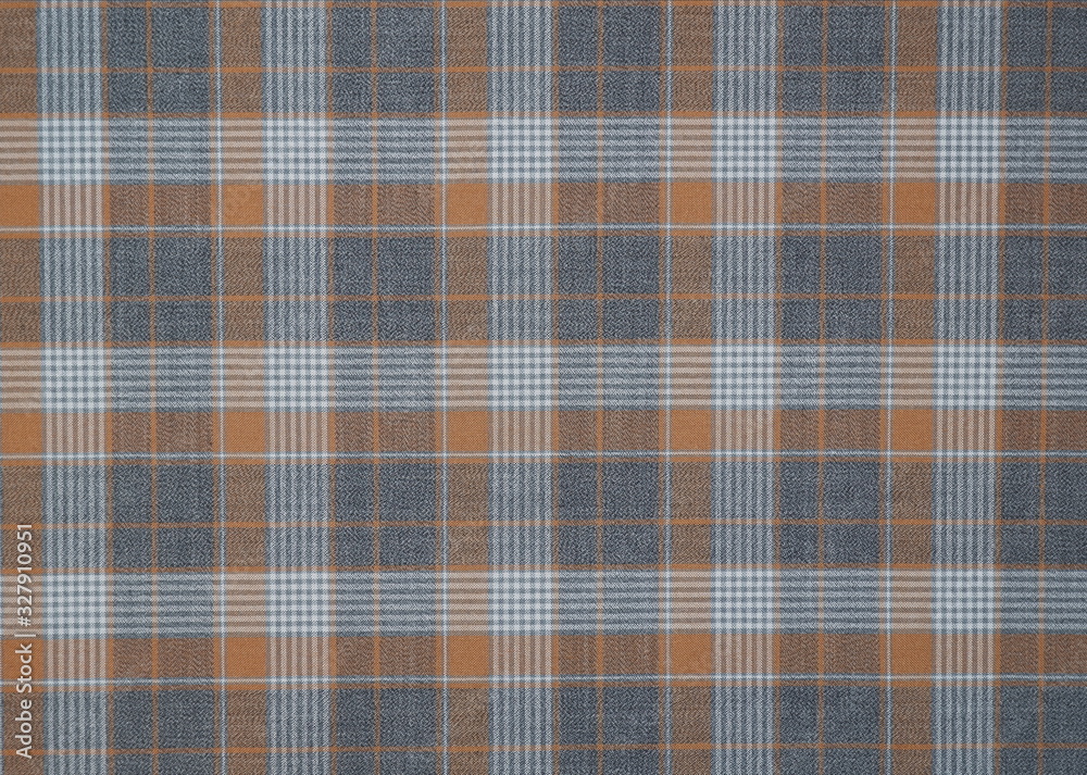Obraz premium Checkered tartan plaid pattern textile texture background wallpaper.