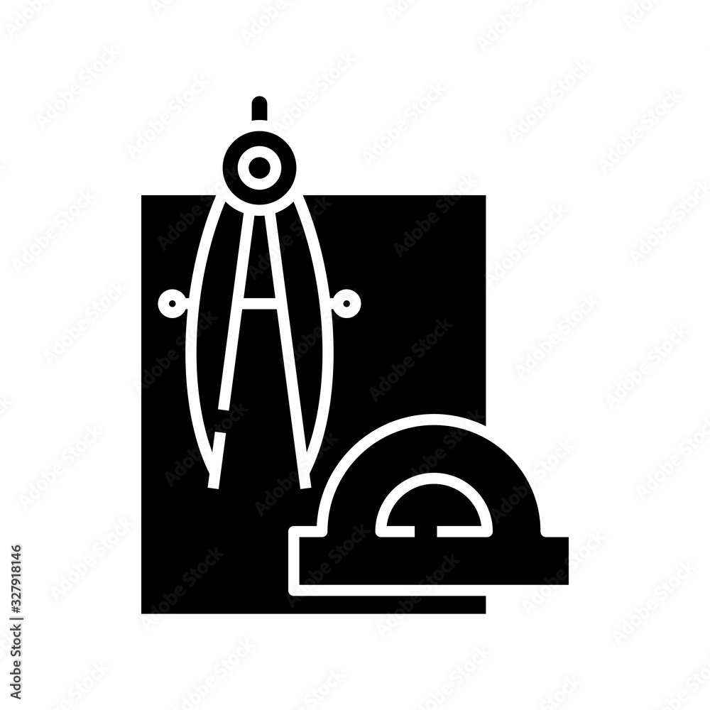 Making project black icon, concept illustration, vector flat symbol, glyph sign. Making project black icon, concept illustration, vector flat symbol, glyph sign.