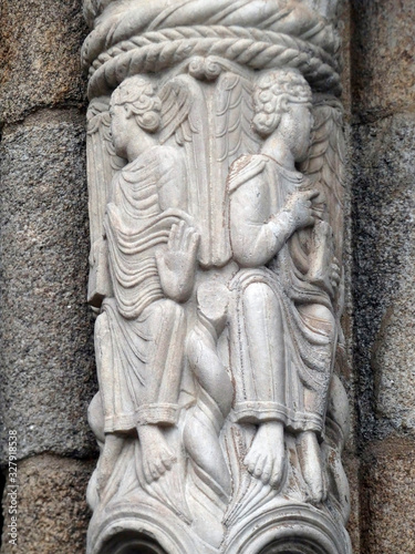Estatua en la catedral de Santiago de Compostela , Galicia, España