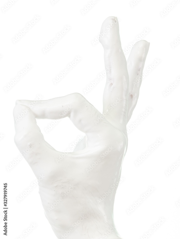 Ok sign success symbol gesture, arm. Ok sign success symbol gesture, arm.