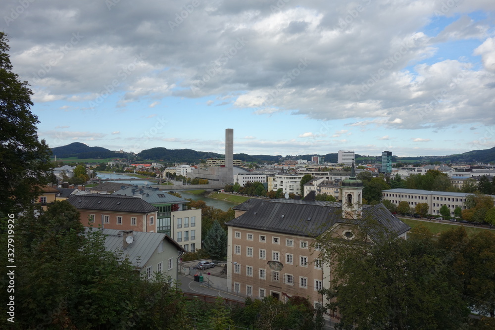 View of Salzburg city in Austria