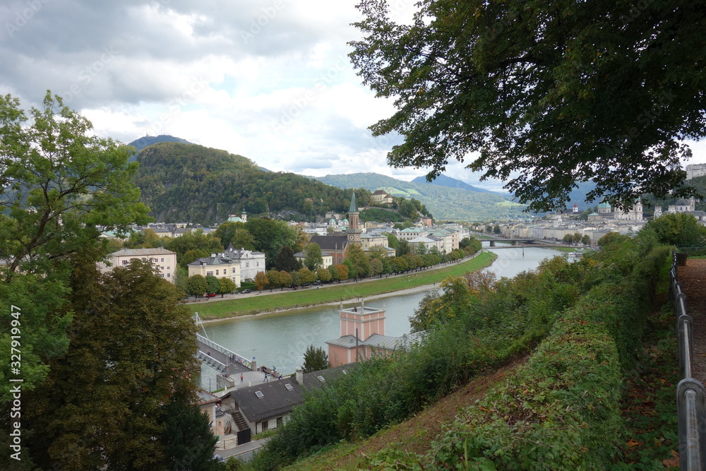 View of Salzburg city in Austria