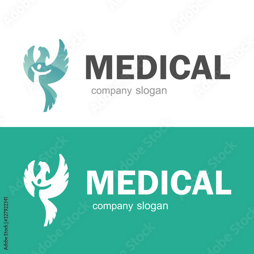 Medical pharmacy logo template. Vector illustrator.