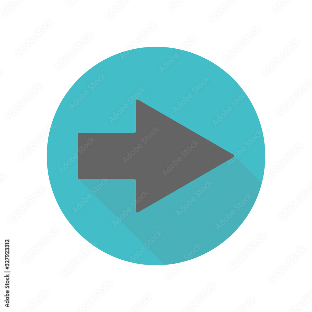 Arrow long shadow icon. Simple glyph, flat vector of arrow icons for ui and ux, website or mobile application Arrow long shadow icon. Simple glyph, flat vector of arrow icons for ui and ux, website or mobile application