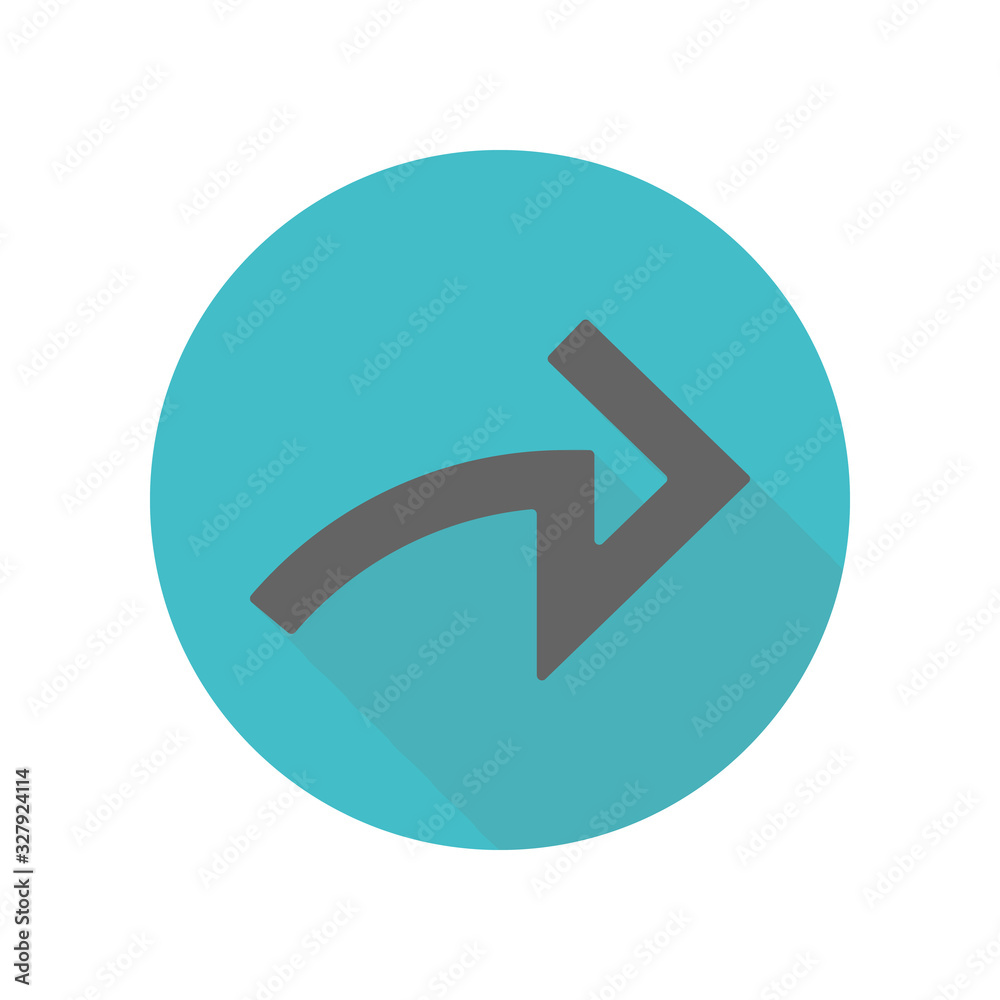 Arrow long shadow icon. Simple glyph, flat vector of arrow icons for ui and ux, website or mobile application Arrow long shadow icon. Simple glyph, flat vector of arrow icons for ui and ux, website or mobile application