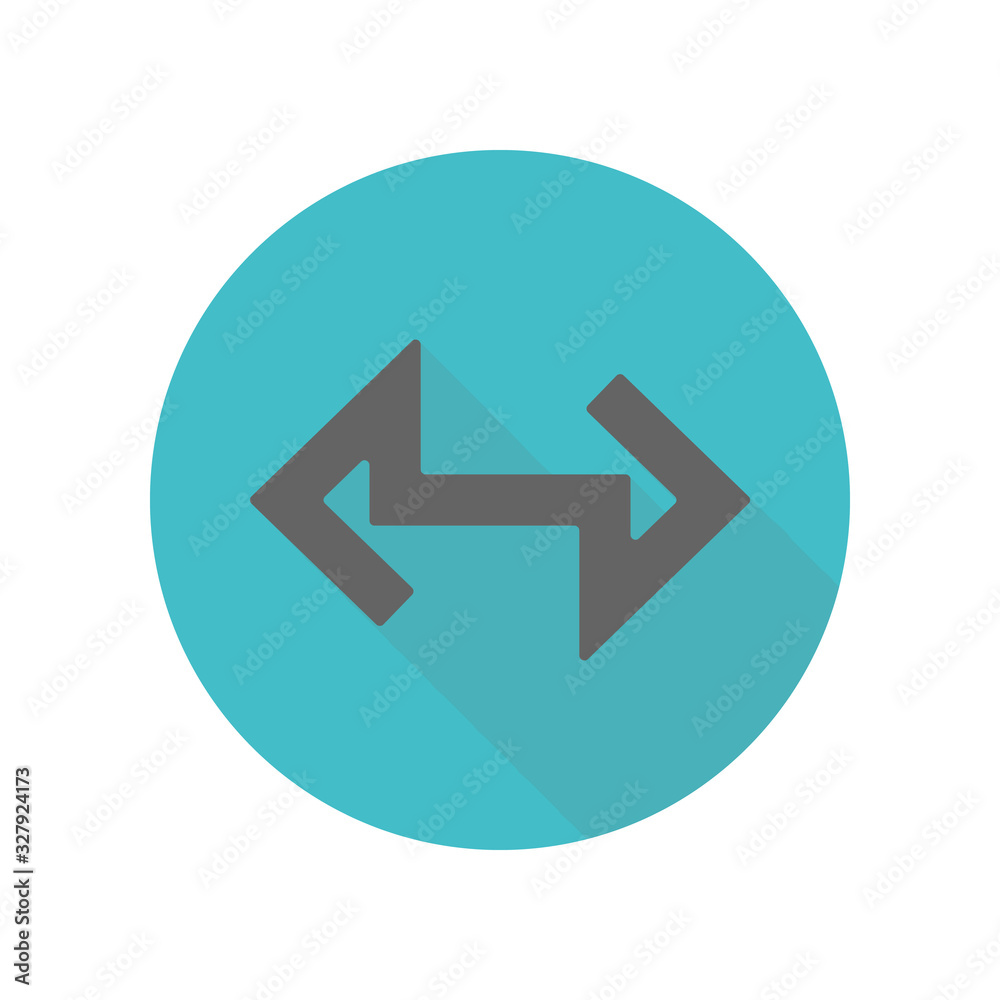 Arrow long shadow icon. Simple glyph, flat vector of arrow icons for ui and ux, website or mobile application Arrow long shadow icon. Simple glyph, flat vector of arrow icons for ui and ux, website or mobile application