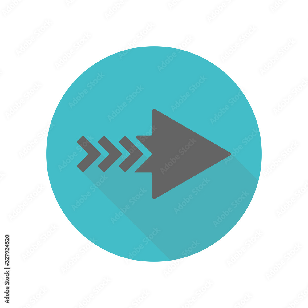 Arrow long shadow icon. Simple glyph, flat vector of arrow icons for ui and ux, website or mobile application Arrow long shadow icon. Simple glyph, flat vector of arrow icons for ui and ux, website or mobile application