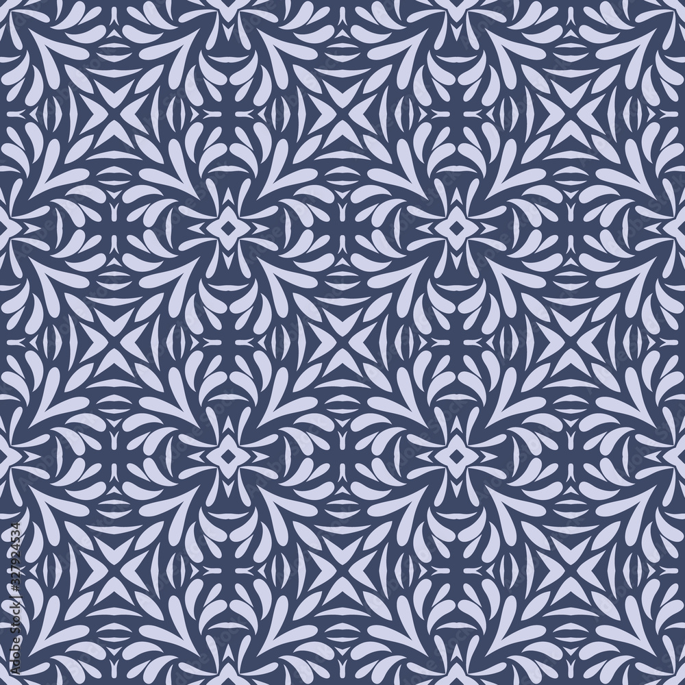 Vintage vector seamless flower pattern