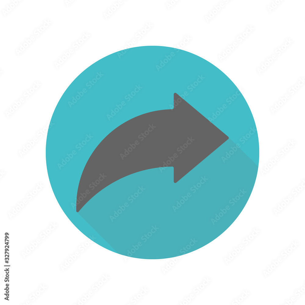 Arrow long shadow icon. Simple glyph, flat vector of arrow icons for ui and ux, website or mobile application Arrow long shadow icon. Simple glyph, flat vector of arrow icons for ui and ux, website or mobile application
