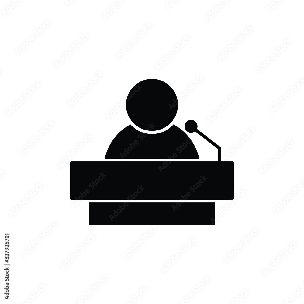 Speaker icon vector orator sign 