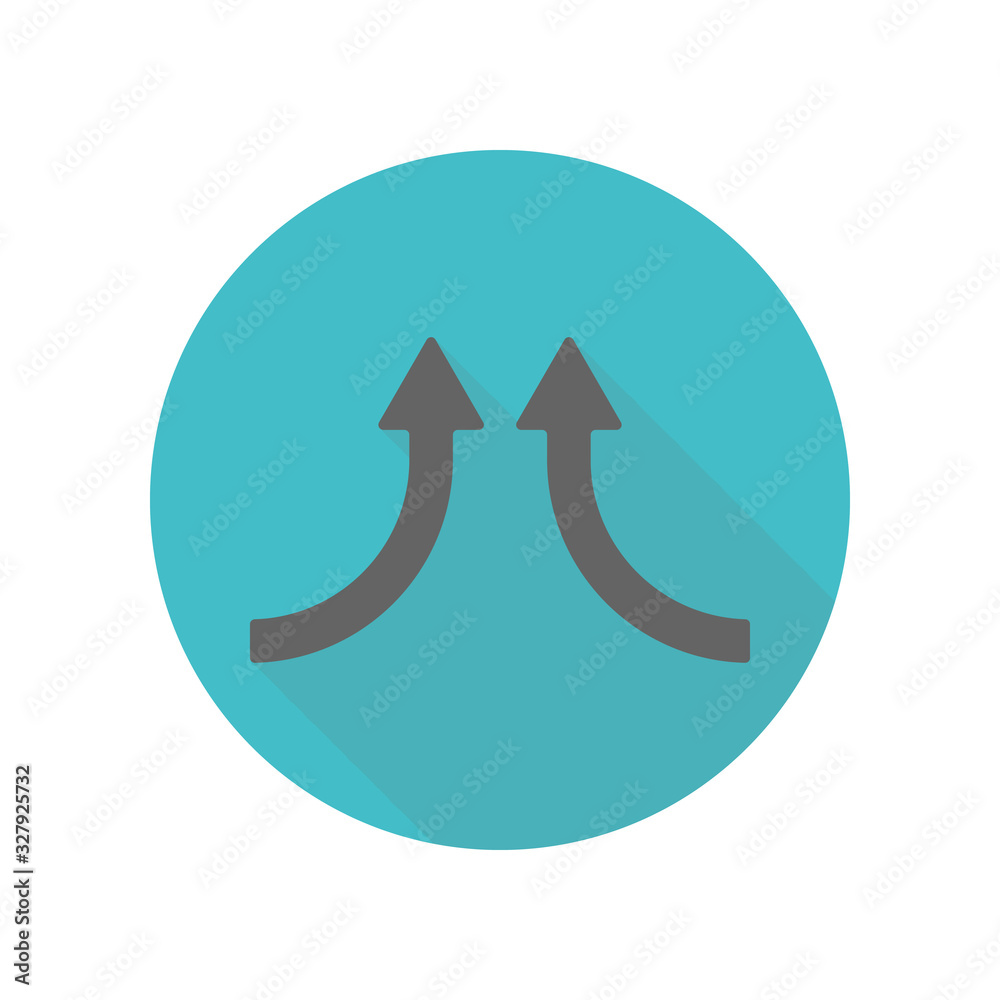 Arrow long shadow icon. Simple glyph, flat vector of arrow icons for ui and ux, website or mobile application Arrow long shadow icon. Simple glyph, flat vector of arrow icons for ui and ux, website or mobile application