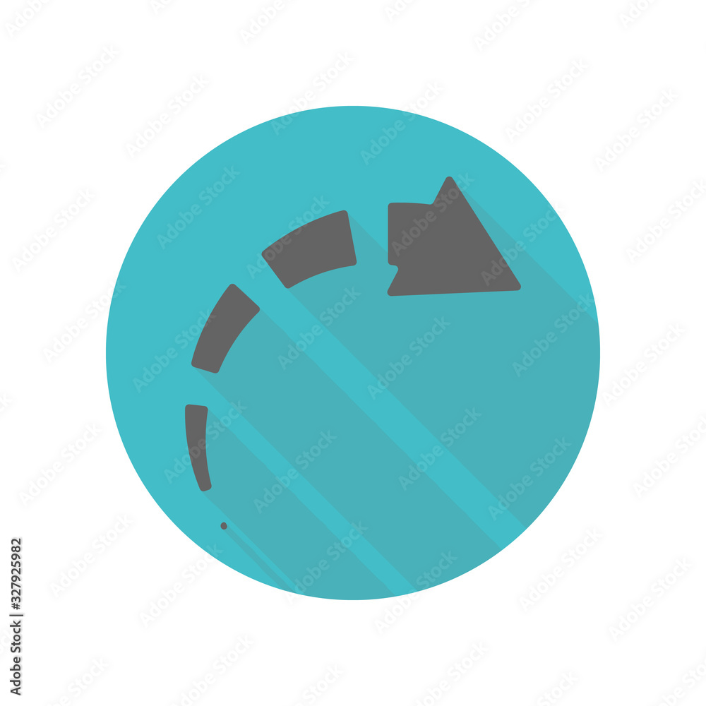 Arrow long shadow icon. Simple glyph, flat vector of arrow icons for ui and ux, website or mobile application Arrow long shadow icon. Simple glyph, flat vector of arrow icons for ui and ux, website or mobile application