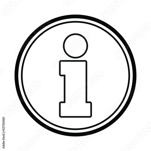 information icon. Black vector information sign, symbol