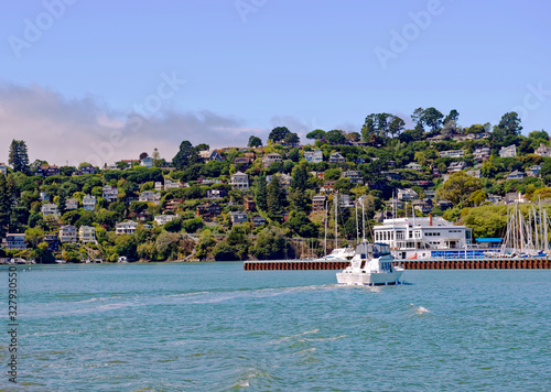 View of Sausalito near the north end of the Golden Gate Bridge in Marin County, California, U.S.A. photo